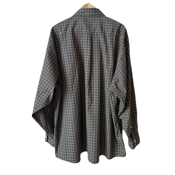 Brooks Brothers Men’s Casual Cotton Button Down Shirt Plaid Army Green Size XXL - Picture 3 of 10